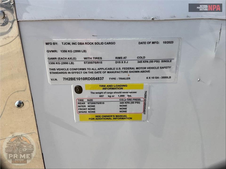 2024 Rock Solid Cargo 6 X 10 SA  3500LB — фото 20