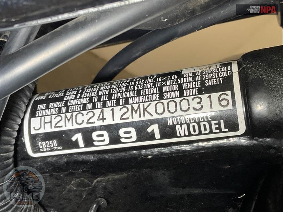 1991 Honda CB250M/LM NIGHTHAWK — фото 34