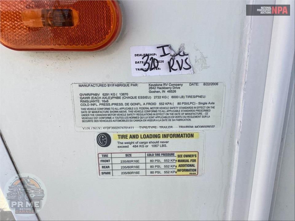 2007 Keystone Rv M-3600 RE - MONTANA FIFTH WHEEL SERIES — фото 56