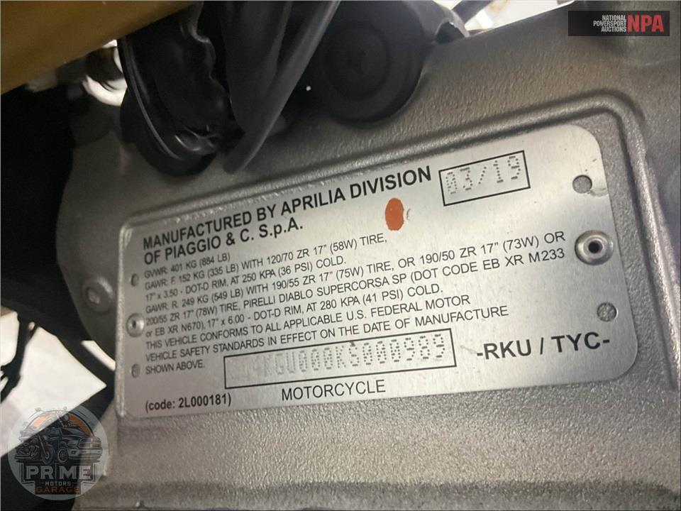 2019 Aprilia TUONO V4 1100 RR — фото 22