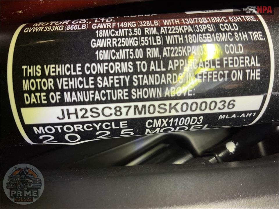2025 Honda CMX1100D3 REBEL 1100 DCT SE — фото 19