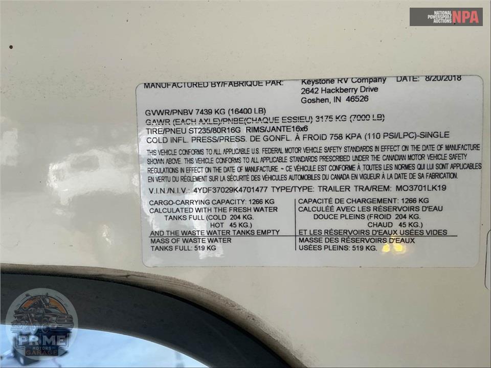 2019 Keystone Rv M-3701 LK - MONTANA 20TH ANNIVERSARY FIFTH WHEEL SERIES — фото 65