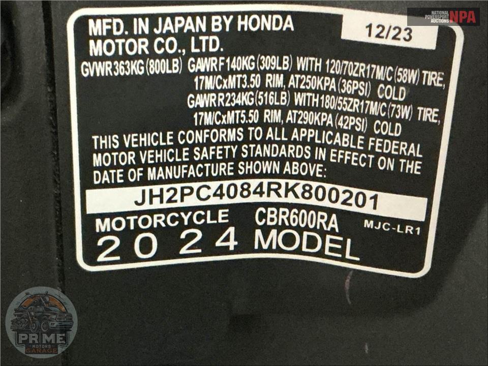 2024 Honda CBR600RR ABS — фото 19