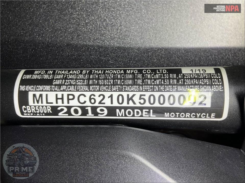 2019 Honda CBR500R — фото 39