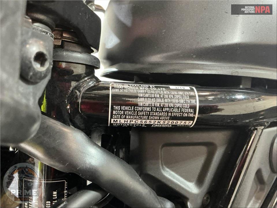 2019 Honda CMX500A REBEL (ABS) — фото 17