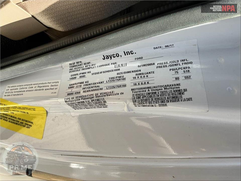 2018 Jayco M-30 XP FORD E450 - GREYHAWK PRESTIGE SERIES — фото 64