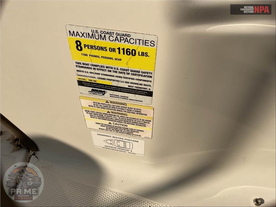 2016 Crownline Boats 195 SS L=19/E=1-180HP MERCURY SD — фото 6