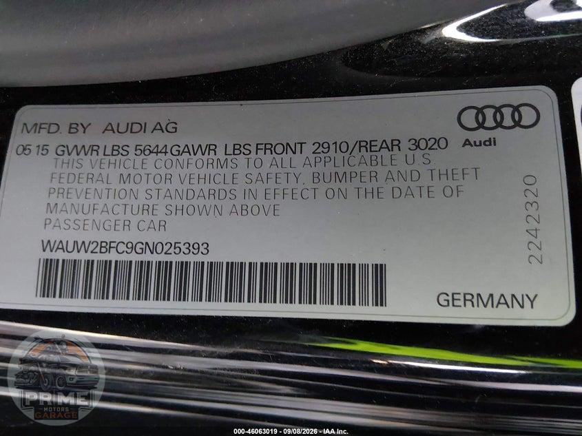 2016 AUDI S7 4.0T (S TRONIC) (NO LONGER AVAILABLE FOR ORDERING) — фото 9
