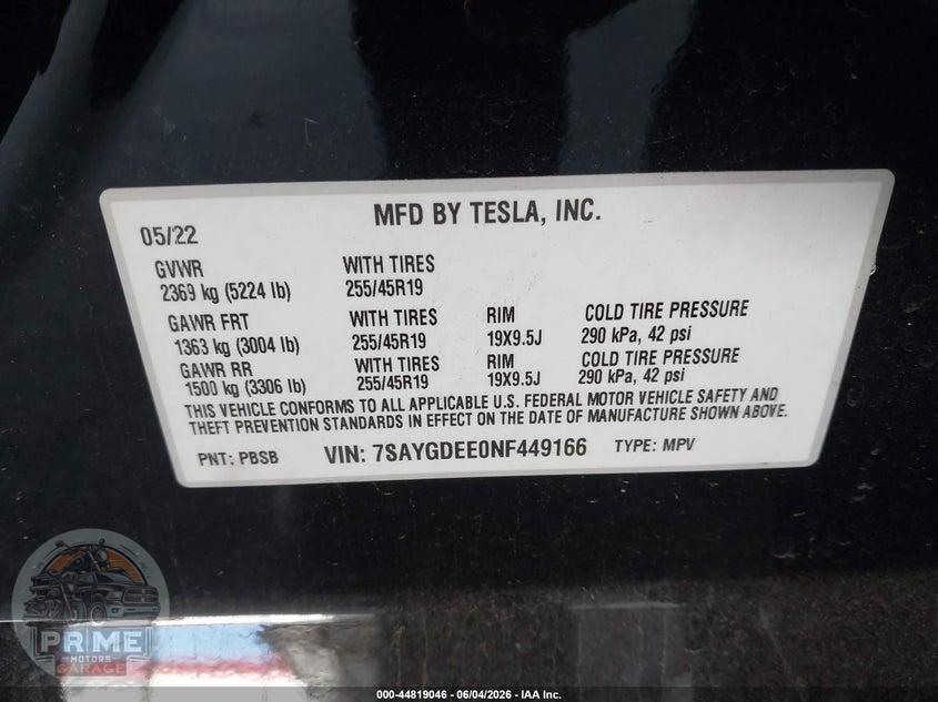 2022 TESLA MODEL Y LONG RANGE DUAL MOTOR ALL-WHEEL DRIVE — фото 9