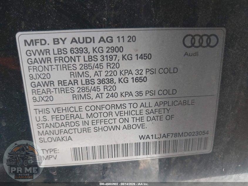 2021 AUDI Q7 PREMIUM PLUS 45 TFSI QUATTRO TIPTRONIC — фото 9