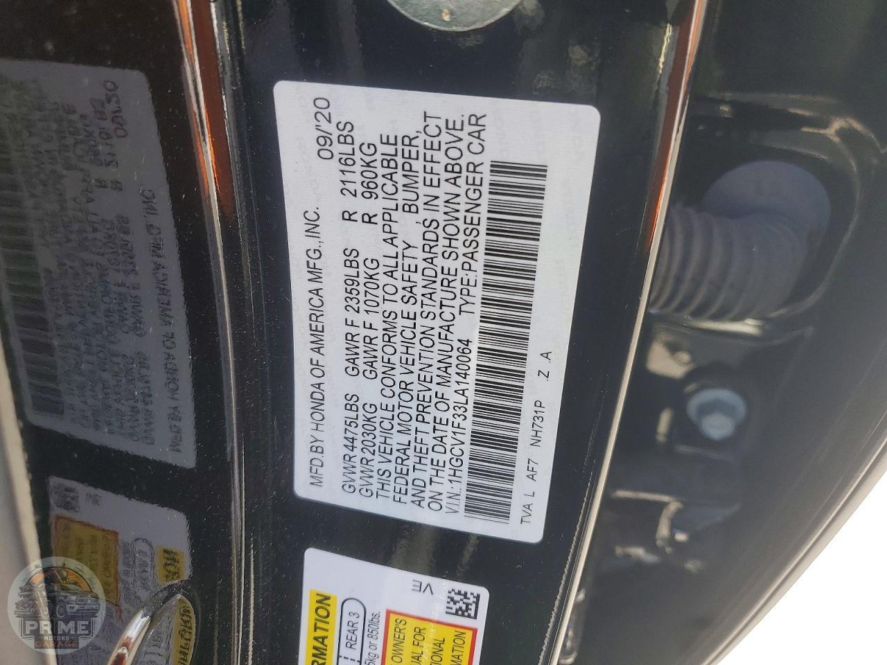 2020 HONDA ACCORD — фото 12