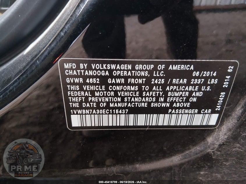 2014 VOLKSWAGEN PASSAT 2.0L TDI SE — фото 9