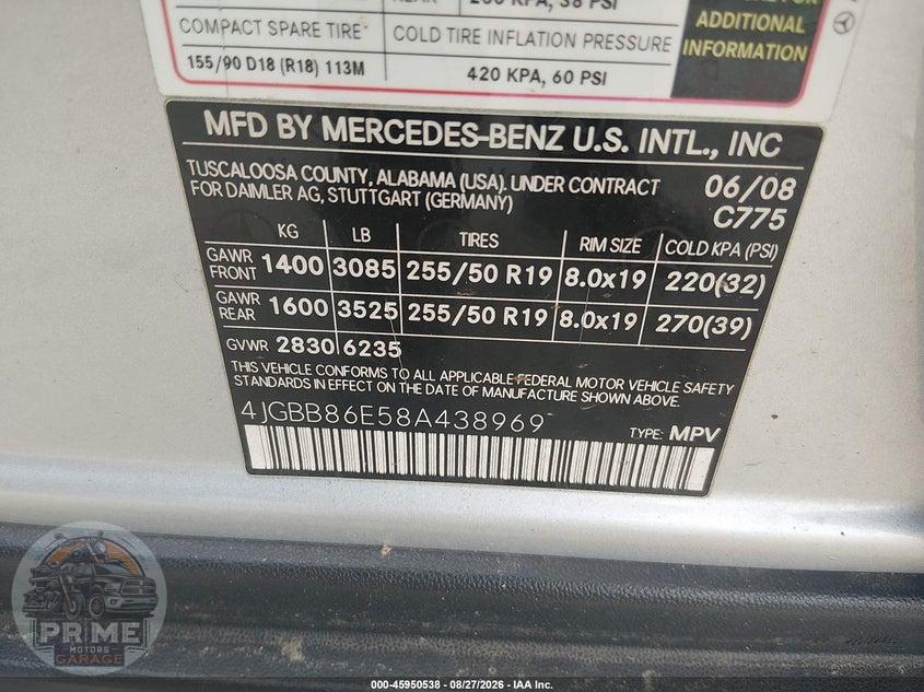 2008 MERCEDES-BENZ ML 350 4MATIC — фото 9