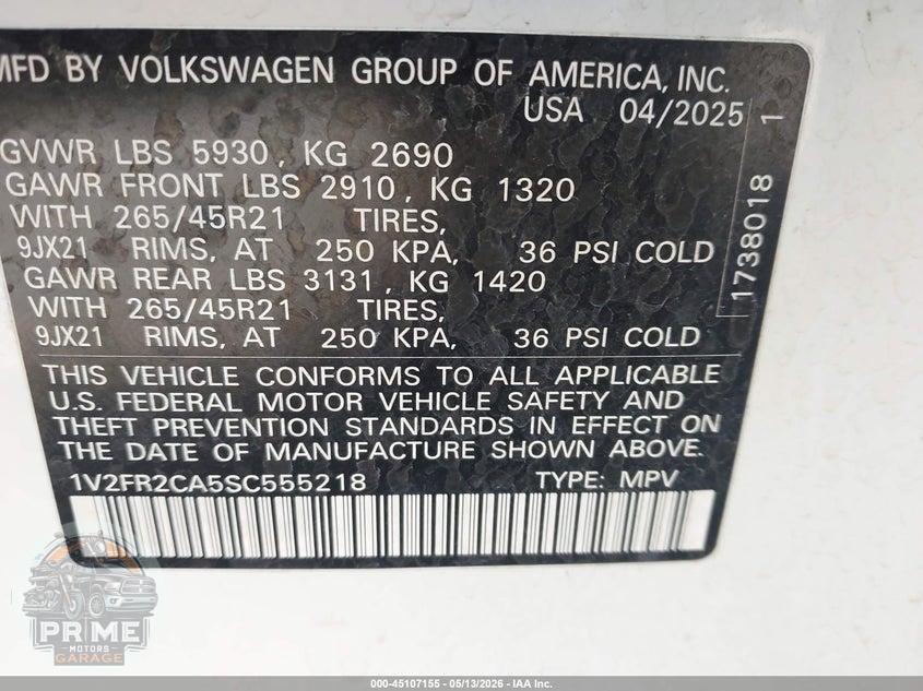 2025 VOLKSWAGEN ATLAS 2.0T SEL PREMIUM R-LINE — фото 9
