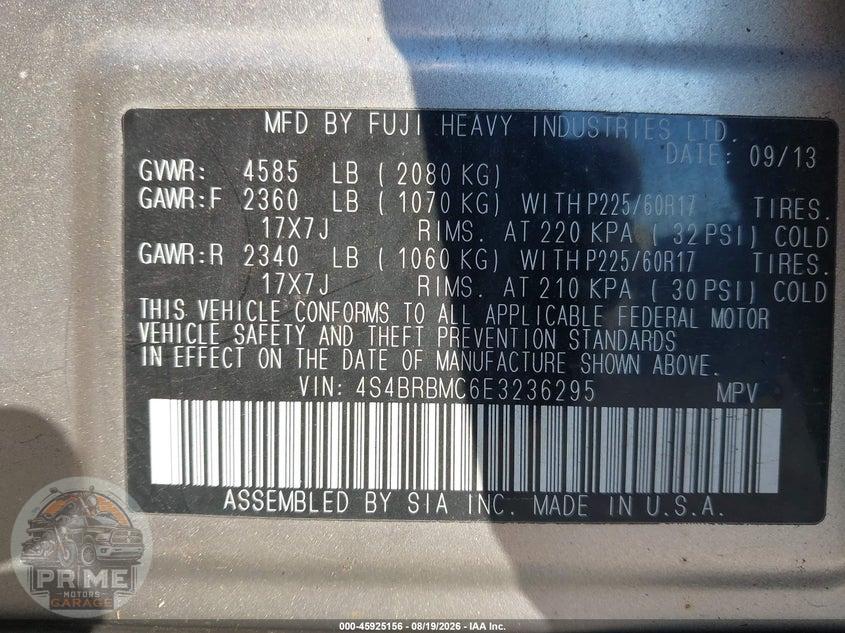 2014 SUBARU OUTBACK 2.5I LIMITED — фото 9