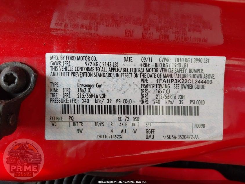2012 FORD FOCUS SE — фото 9