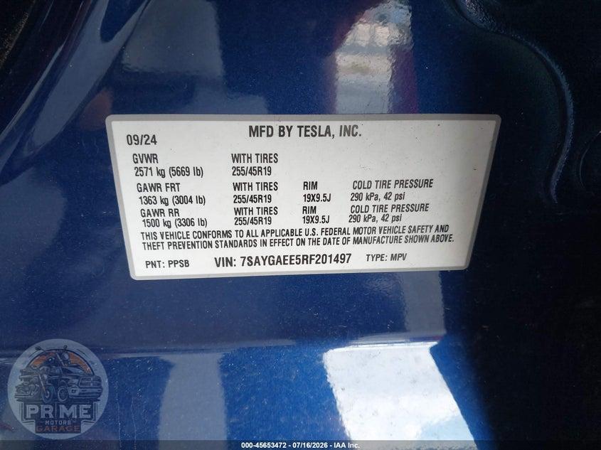 2024 TESLA MODEL Y LONG RANGE DUAL MOTOR ALL-WHEEL DRIVE — фото 9