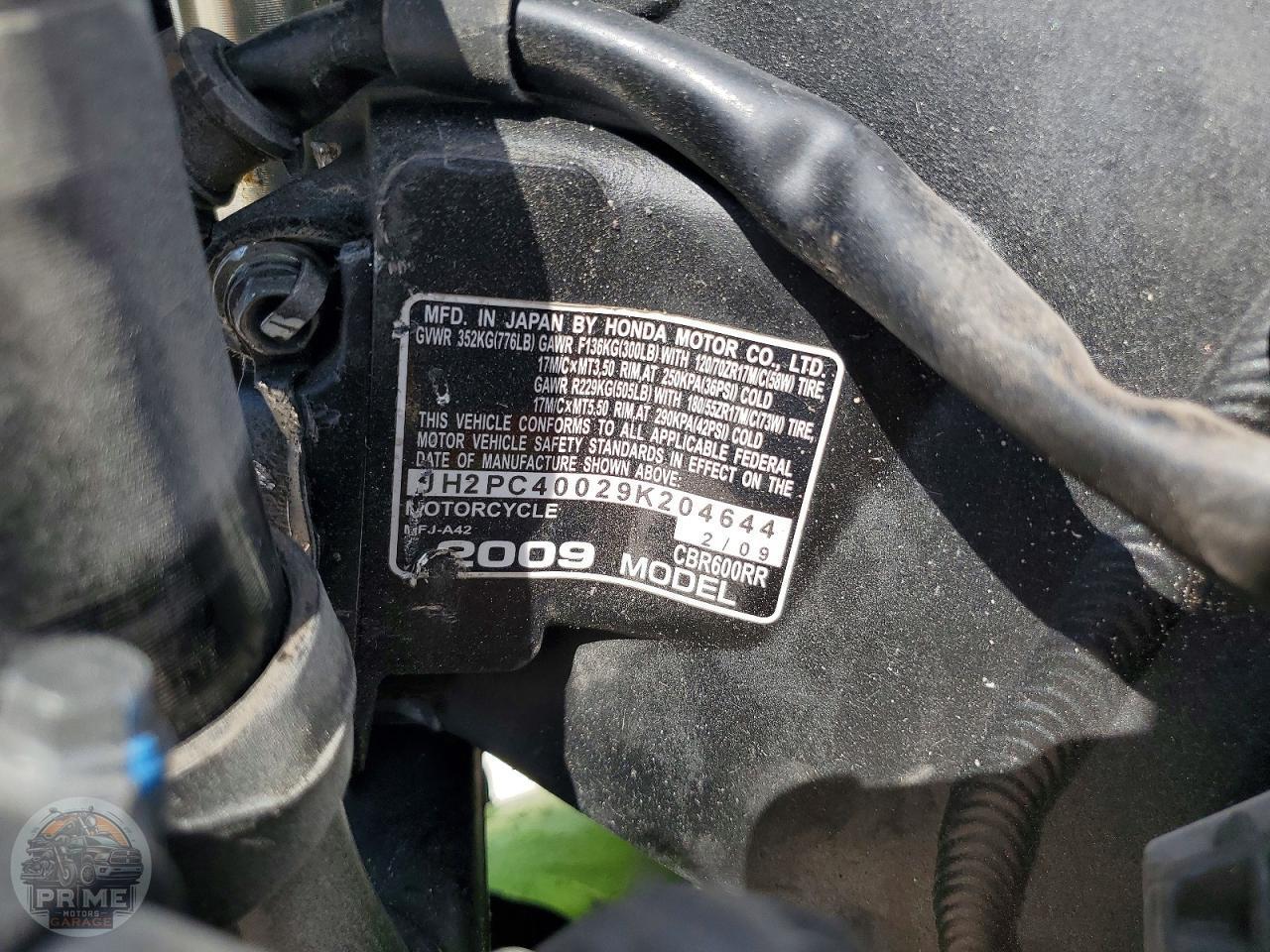 2009 HONDA CBR600 — фото 10