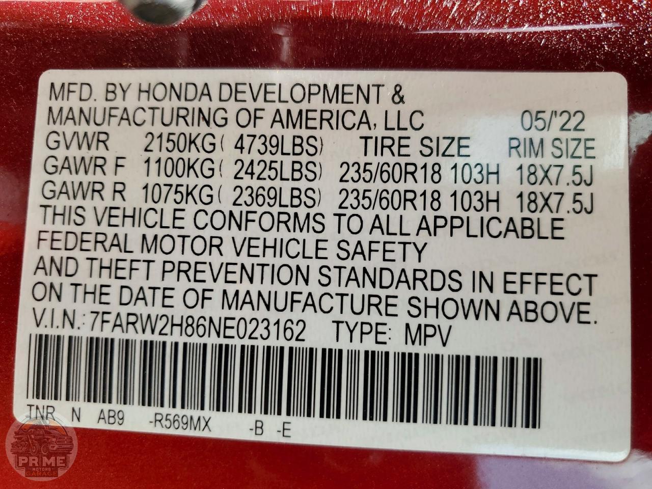 2022 HONDA CR V — фото 12