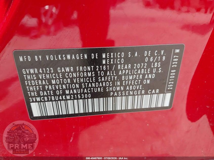 2019 VOLKSWAGEN JETTA 1.4T R-LINE/1.4T S/1.4T SE — фото 9