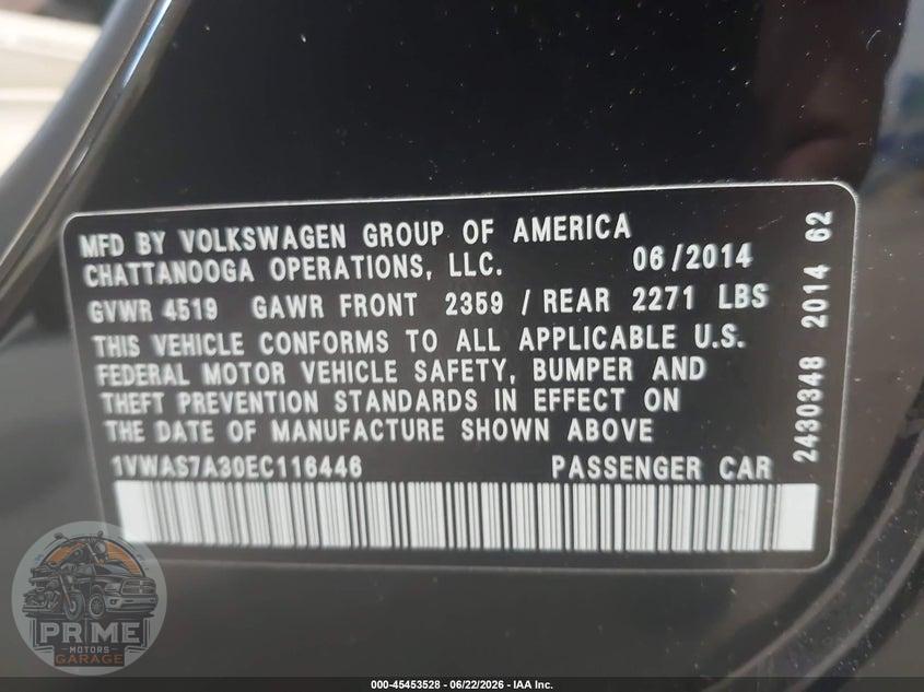 2014 VOLKSWAGEN PASSAT 1.8T WOLFSBURG EDITION — фото 9