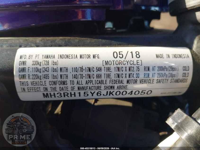 2018 YAMAHA YZFR3 A — фото 10