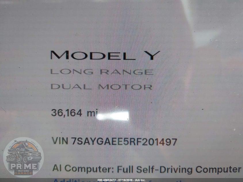 2024 TESLA MODEL Y LONG RANGE DUAL MOTOR ALL-WHEEL DRIVE — фото 14