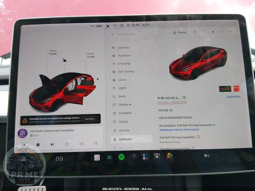 2022 TESLA MODEL 3 PERFORMANCE DUAL MOTOR ALL-WHEEL DRIVE — фото 19