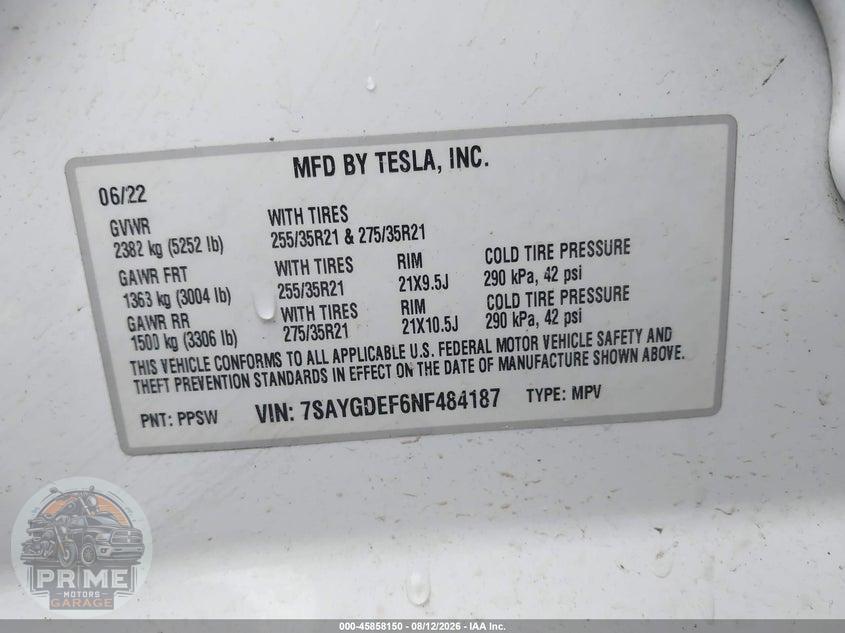 2022 TESLA MODEL Y PERFORMANCE DUAL MOTOR ALL-WHEEL DRIVE — фото 9