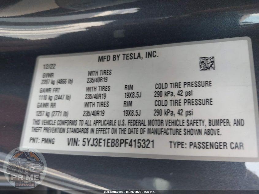 2023 TESLA MODEL 3 LONG RANGE DUAL MOTOR ALL-WHEEL DRIVE — фото 9