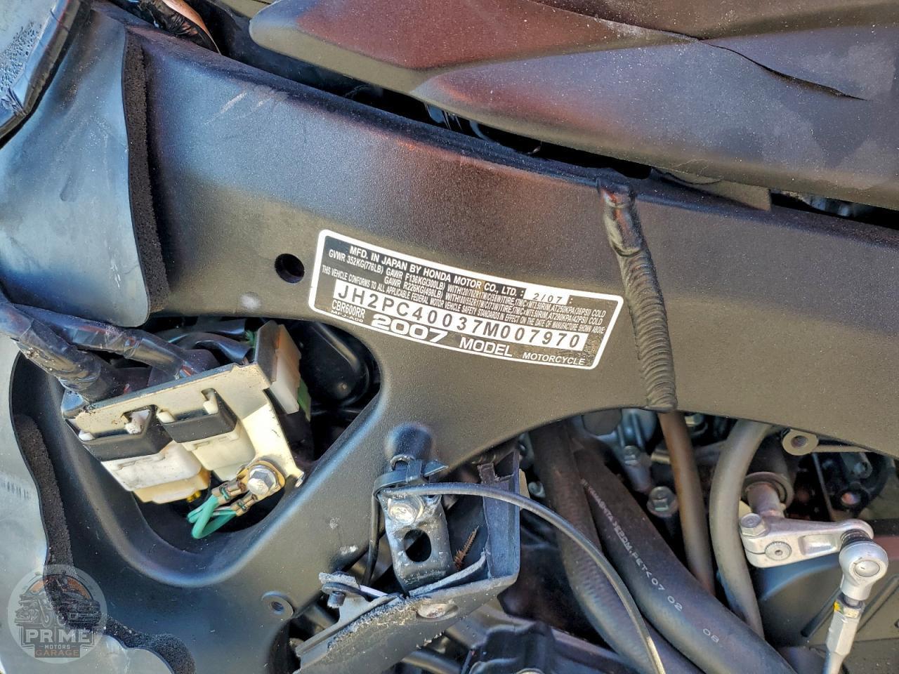 2007 HONDA CBR600 — фото 9