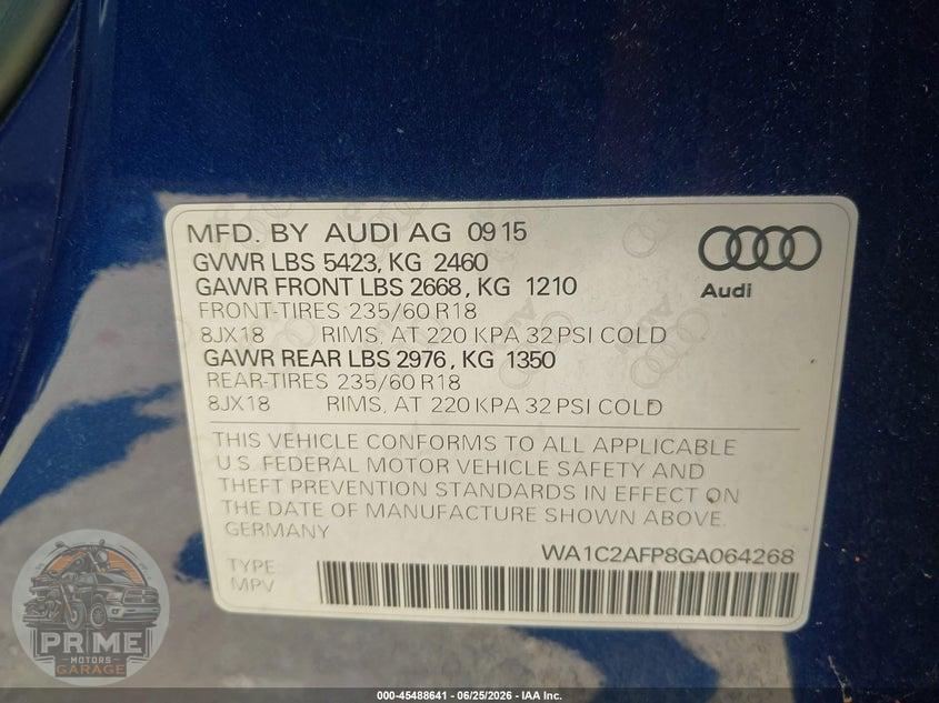 2016 AUDI Q5 2.0T PREMIUM — фото 9