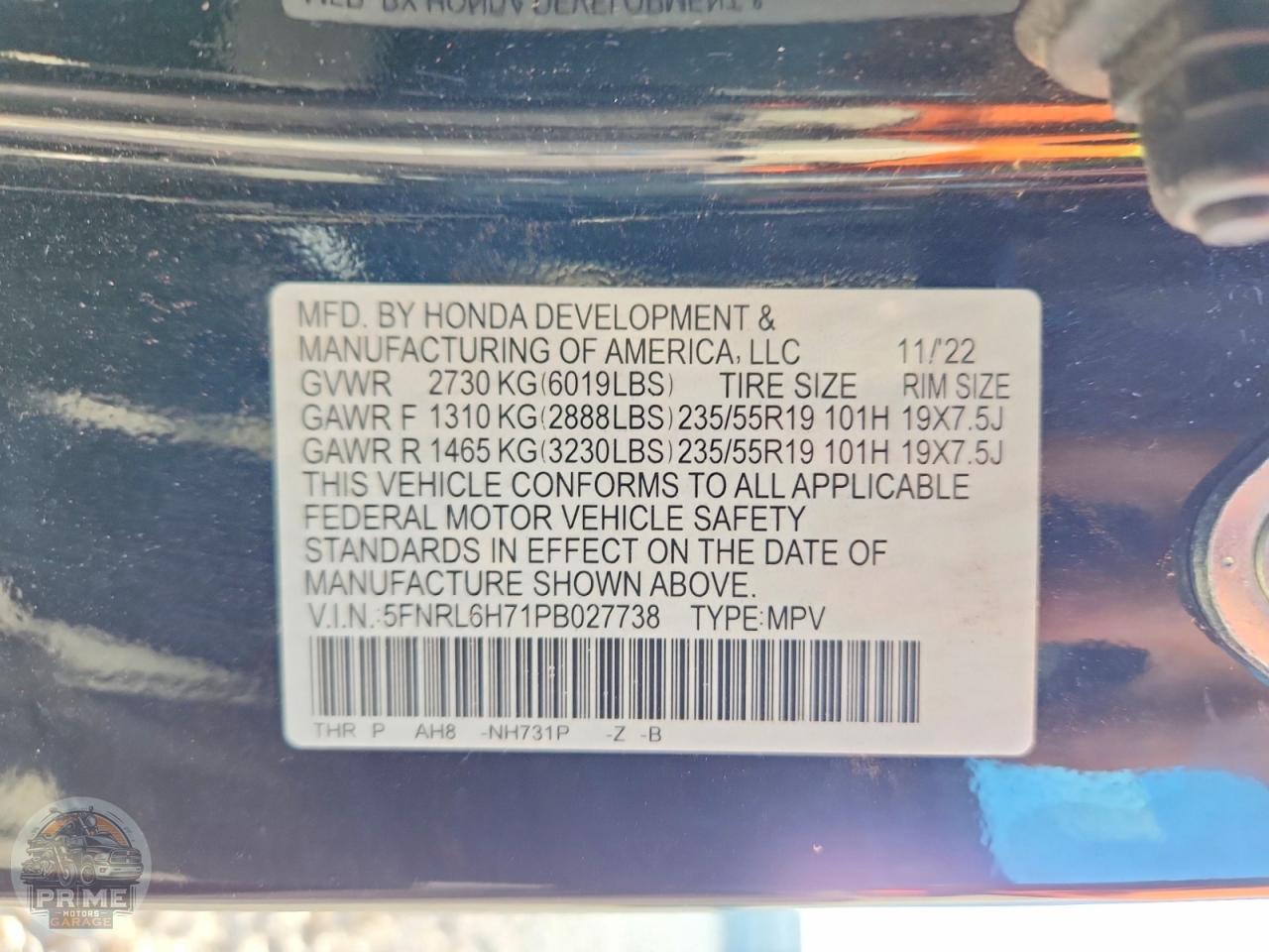 2023 HONDA ODYSSEY — фото 13