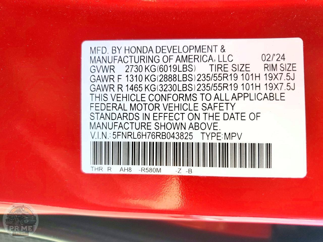 2024 HONDA ODYSSEY — фото 13