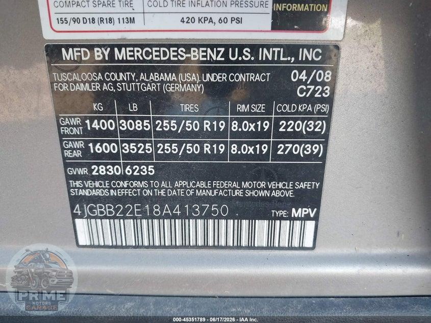 2008 MERCEDES-BENZ ML 320 CDI 4MATIC — фото 9