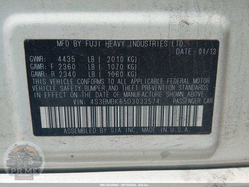 2013 SUBARU LEGACY 2.5I LIMITED — фото 9