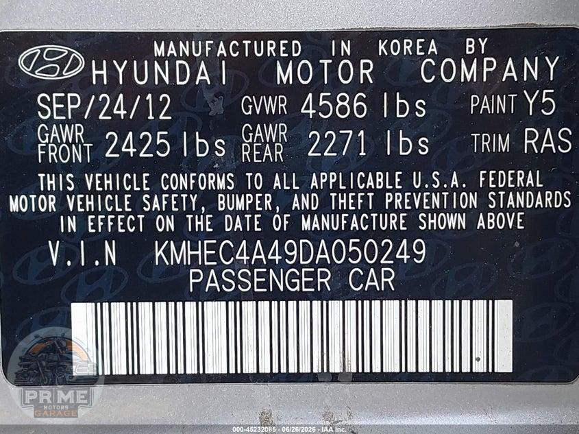 2013 HYUNDAI SONATA HYBRID LIMITED — фото 9