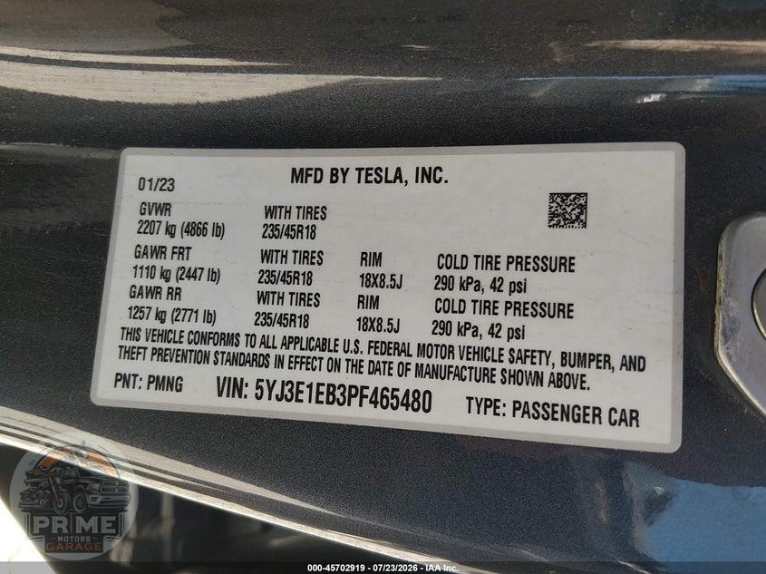 2023 TESLA MODEL 3 LONG RANGE DUAL MOTOR ALL-WHEEL DRIVE — фото 9