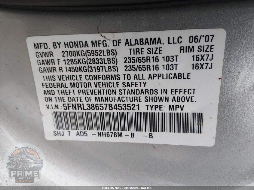 2007 HONDA ODYSSEY EX-L — фото 9