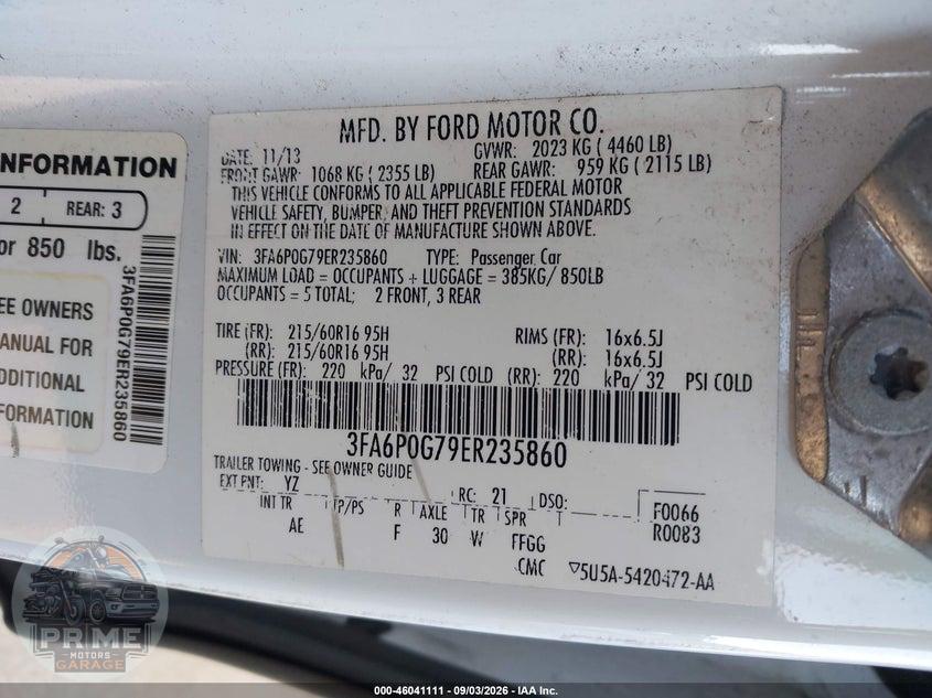 2014 FORD FUSION S — фото 9