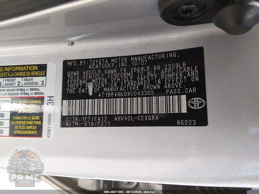 2008 TOYOTA CAMRY HYBRID — фото 9