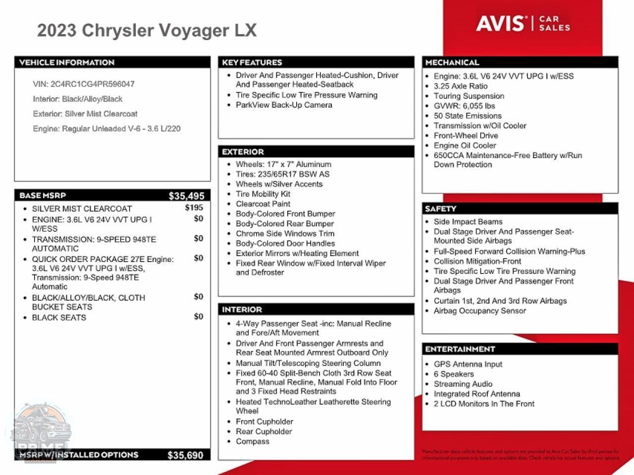 2023 CHRYSLER VOYAGER — фото 50