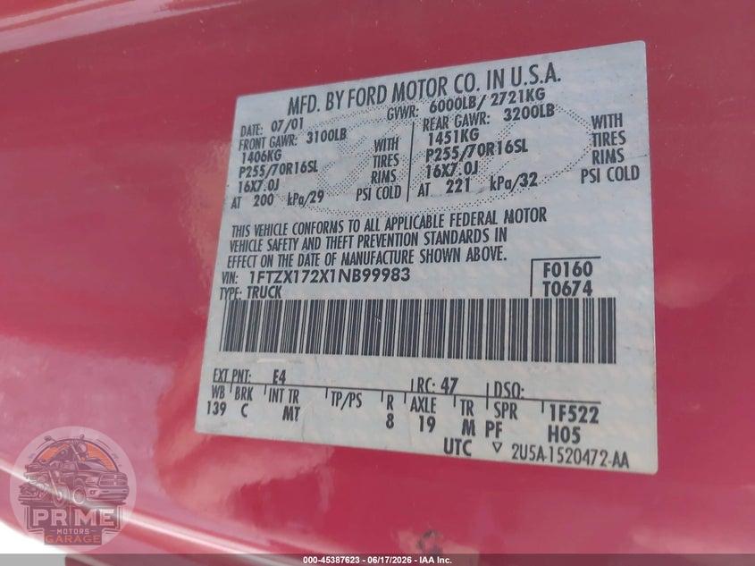 2001 FORD F-150 XL/XLT — фото 9