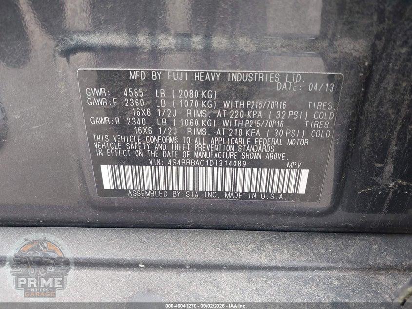 2013 SUBARU OUTBACK 2.5I — фото 9