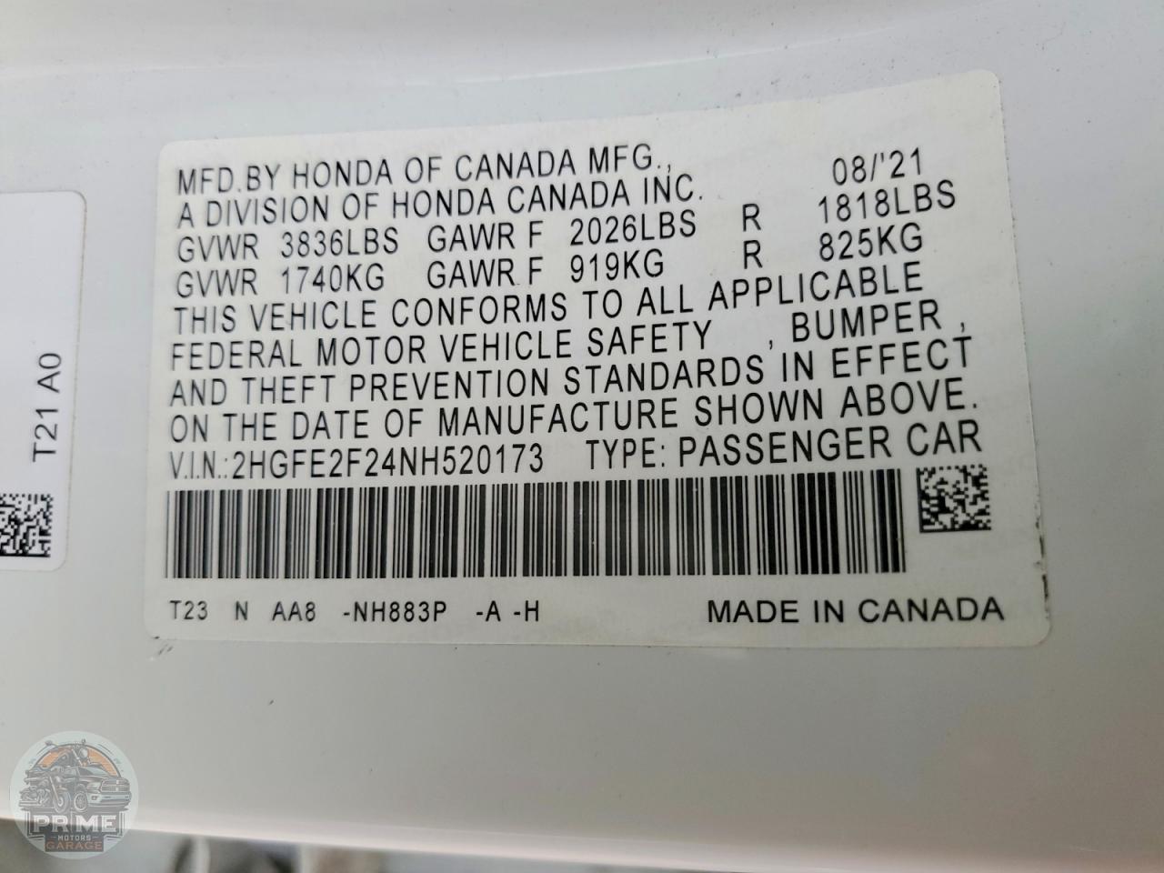 2022 HONDA CIVIC — фото 12