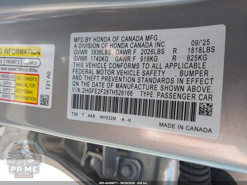 2026 HONDA CIVIC LX — фото 9