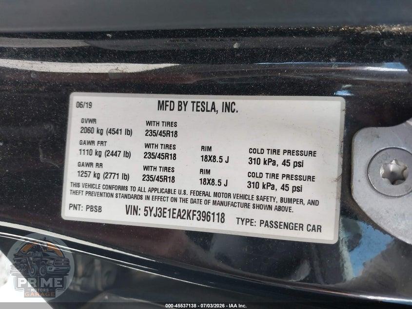 2019 TESLA MODEL 3 LONG RANGE/MID RANGE/STANDARD RANGE/STANDARD RANGE PLUS — фото 9