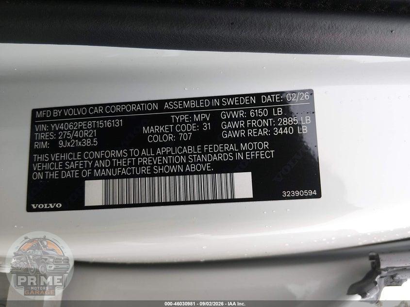 2026 VOLVO XC90 PLUS, B6 AWD GAS (MILD HYBRID), GASOLINE, BRIGHT, 7 SEATS — фото 9