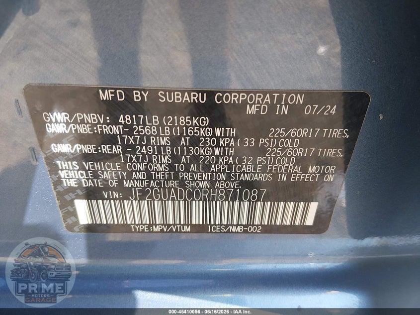 2024 SUBARU CROSSTREK PREMIUM — фото 9
