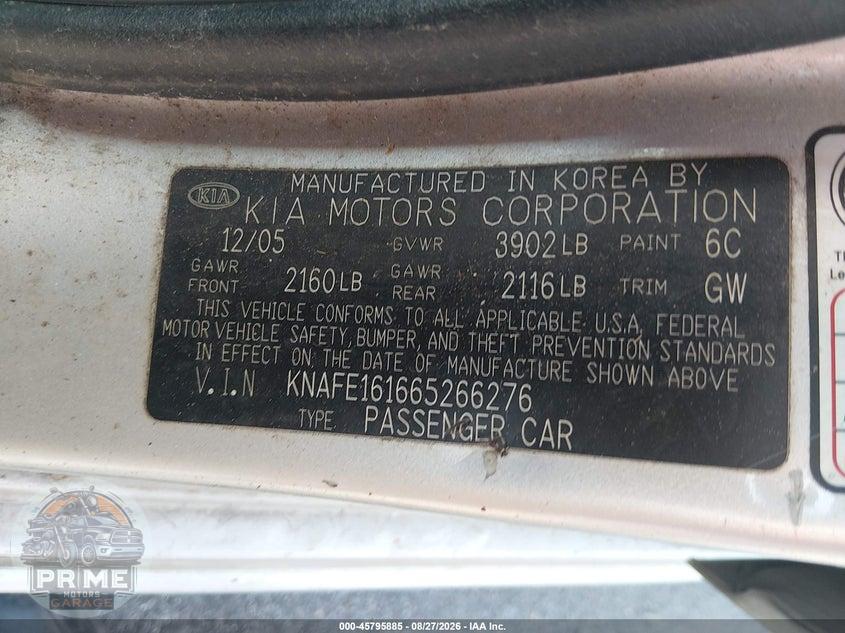 2006 KIA SPECTRA5 — фото 9